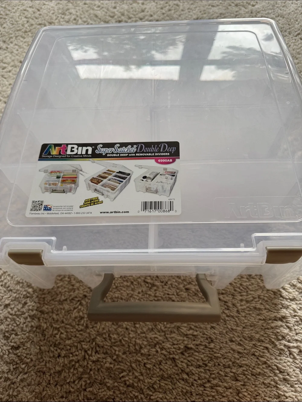 Clear Double Deep Storage Box - Clear